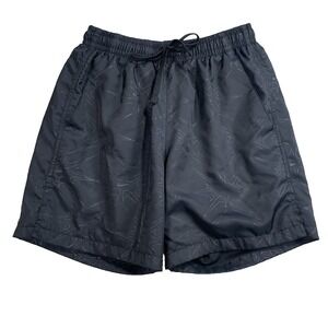 Nike Mens Swim Shorts Black Swoosh Logo Lined Small DM7933 010